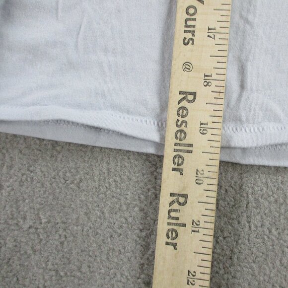 SKIMS Cotton Jersey Long Sleeve T Shirt Womens Medium Zen Blue Casual Crewneck - Picture 6 of 9